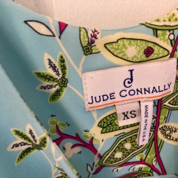 Jude Connally printed dress XS - aqua blue/green - Picture 9 of 11